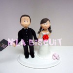 Bonecos do bolo de casamento com noiva bailarina