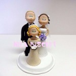Miniatura personalizada dos noivos com filha