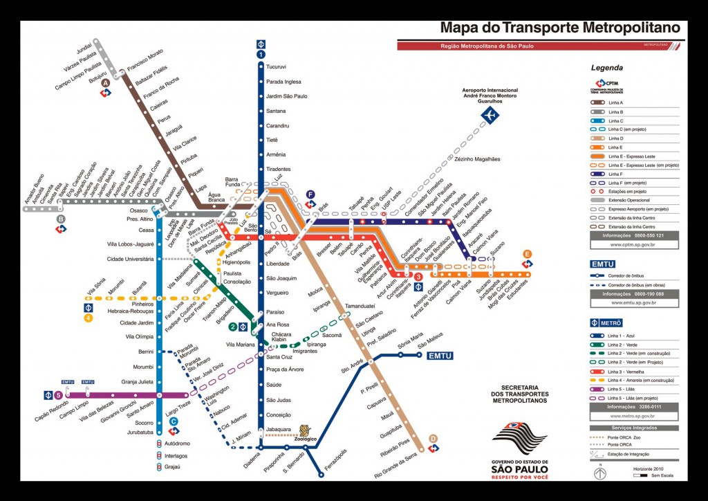 Mapa Metro SP