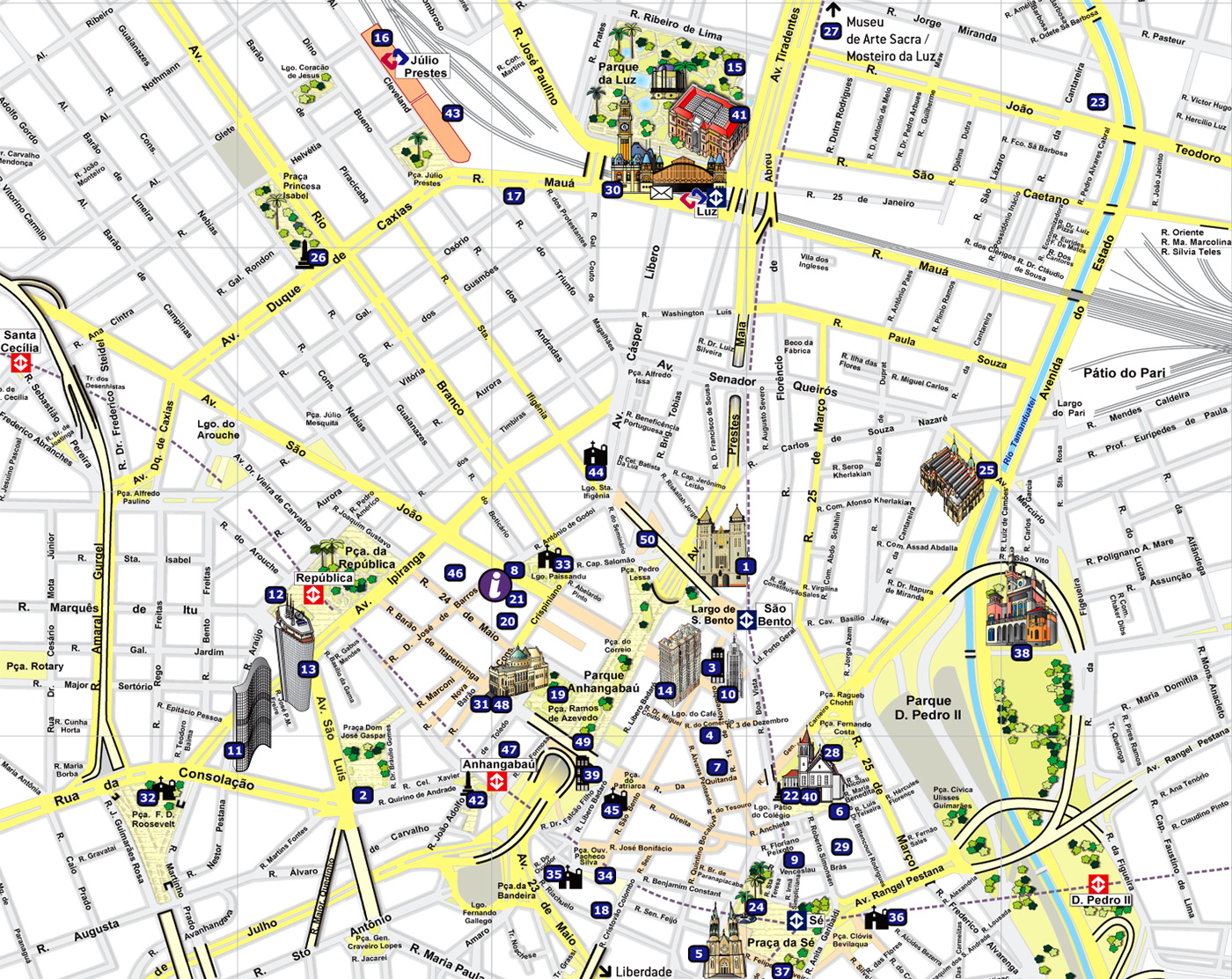 Mapa Turistico São Paulo Minuto Ligadominuto Ligado 8309