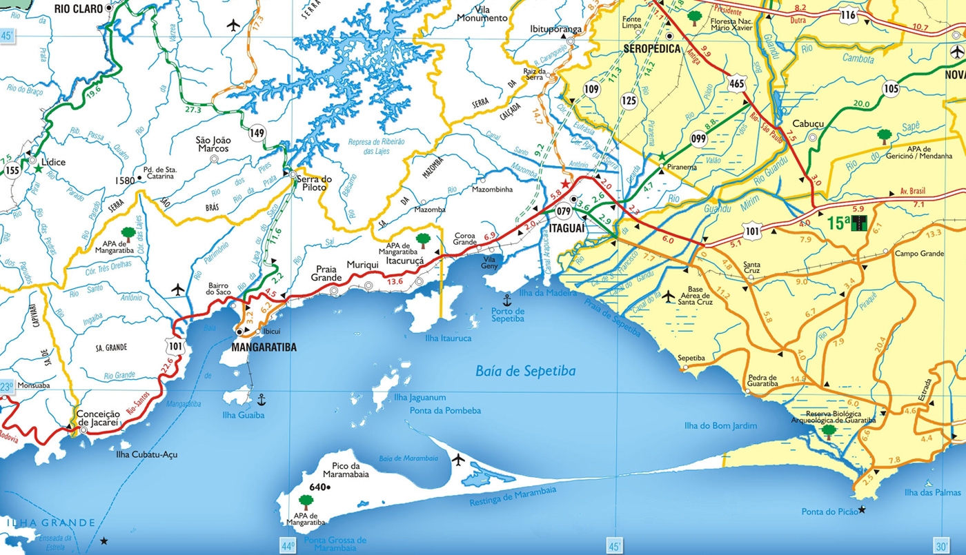 Mapa Baía de Sepetiba Minuto LigadoMinuto Ligado