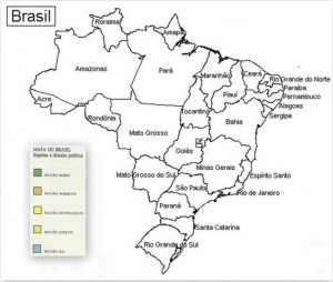 Mapa Brasil para Colorir