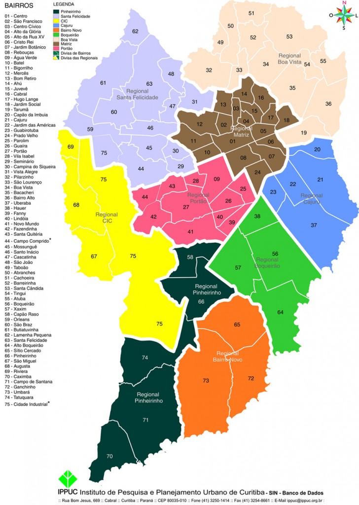 Mapa Curitiba