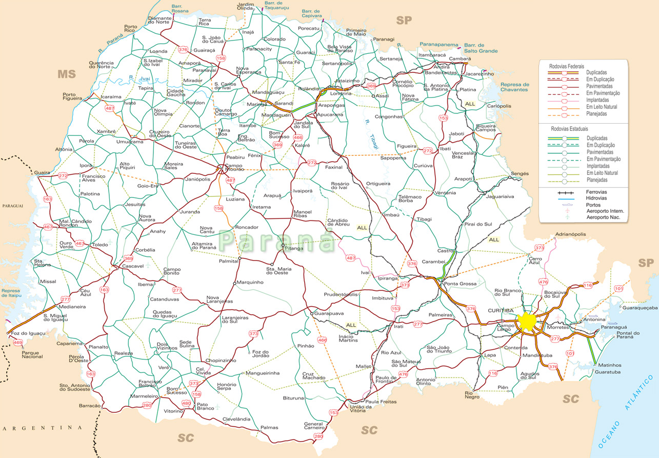 Mapa do ParanáMinuto Ligado