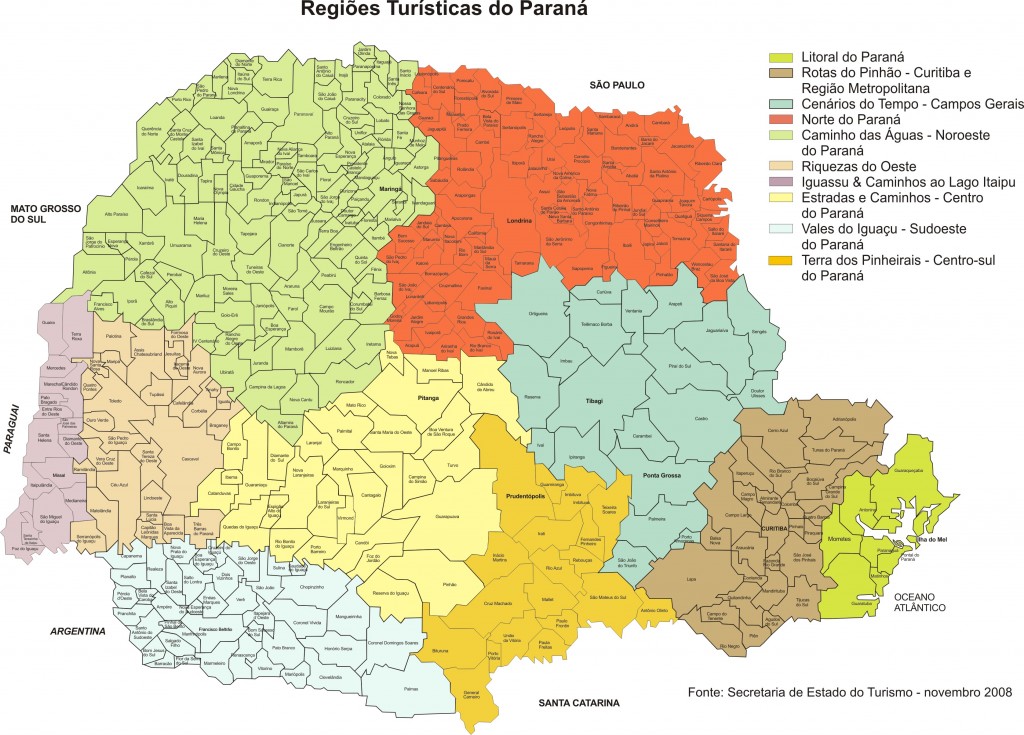 Mapa do Paraná Cidades