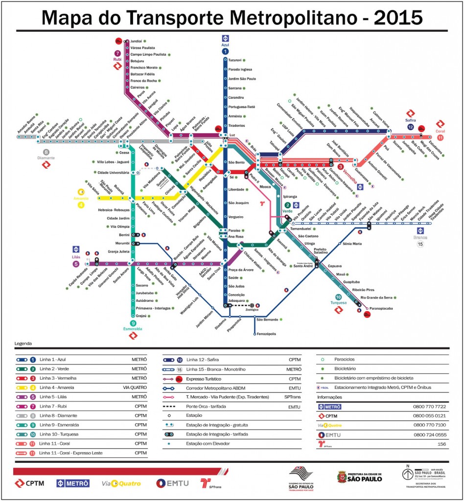 mapa Metro CPTM