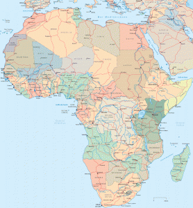 Mapa Politico da Africa