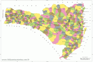 Mapa Político de Santa Catarina