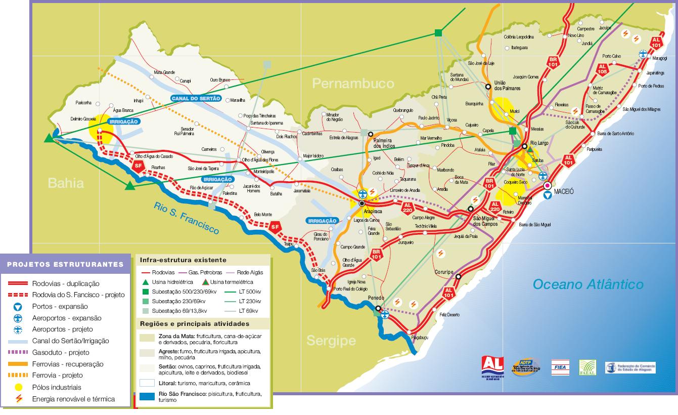 Mapa De Alagoas - Minuto LigadoMinuto Ligado