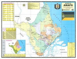 Mapa geo poilítico do Amapá