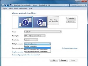 Método para configurar dois monitores no Windows 7