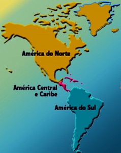 mapa continente americano