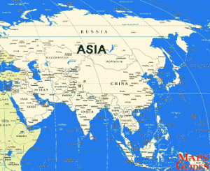 mapa da asia