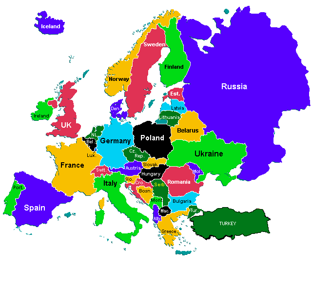 Mapa da EuropaMinuto Ligado