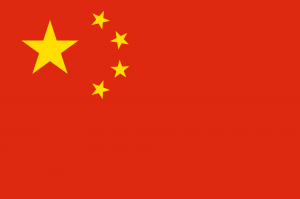 mapa bandeira da china