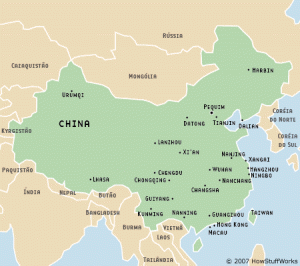 mapa da china