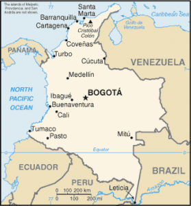 mapa da colômbia