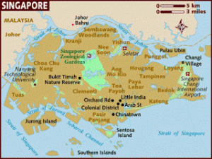 mapa da singapura
