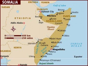 mapa da somália