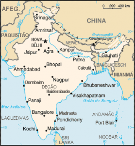 mapa da índia