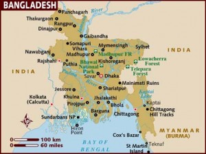 mapa de bangladesh