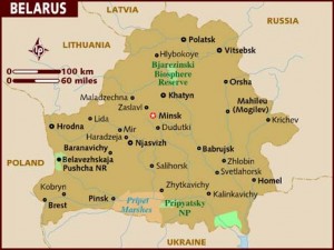 mapa de belarus