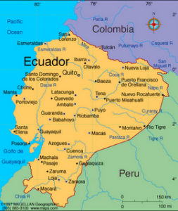 mapa do equador