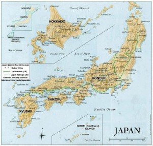 mapa do japao