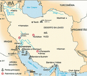 mapa irã