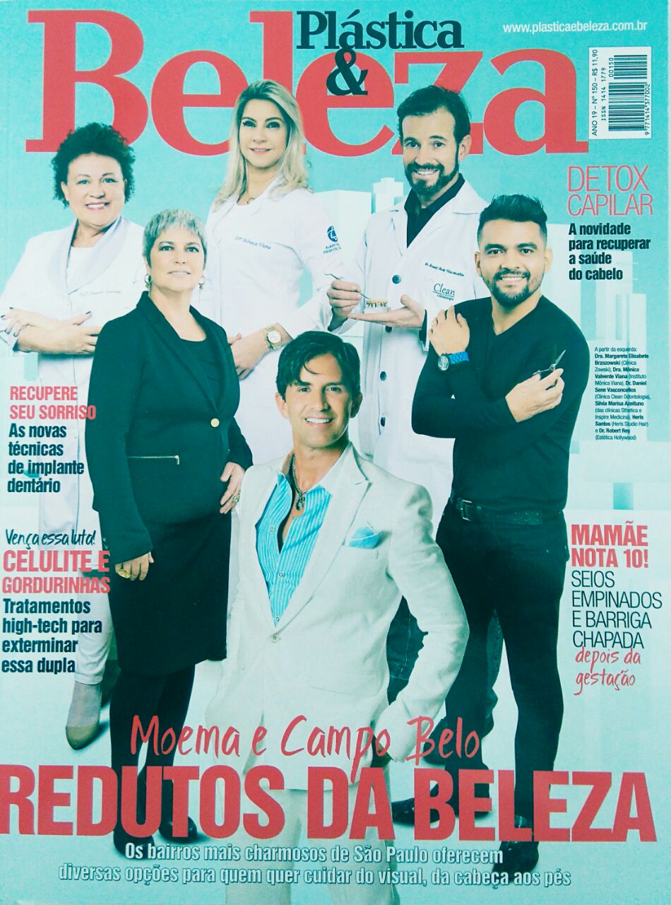 Clean Odontologia na Capa da Revista Plástica e Beleza.