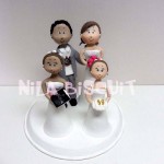Miniatura personalizada dos noivos com crianças