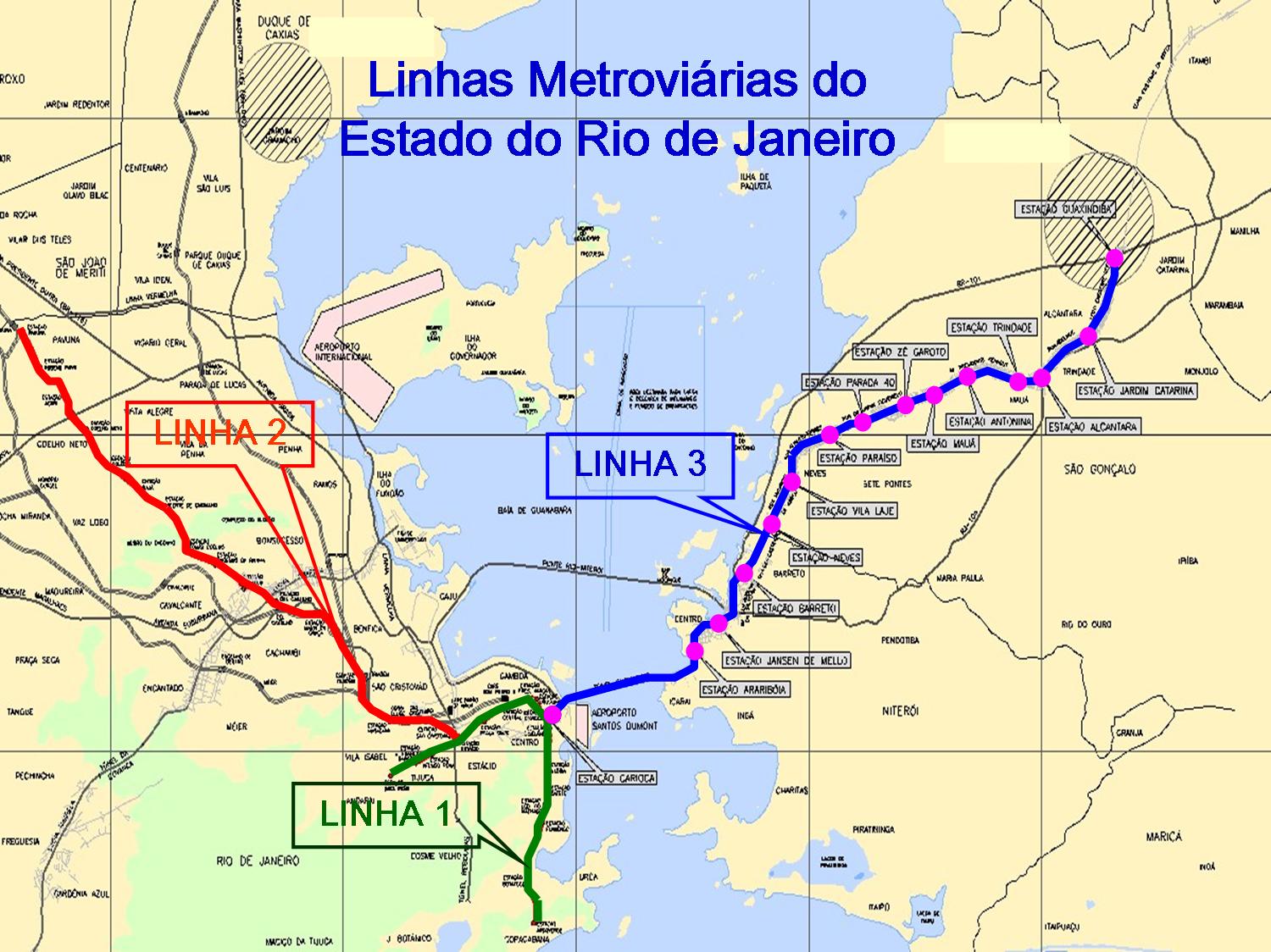 Metro Rio de Janeiro Linhas - Minuto LigadoMinuto Ligado