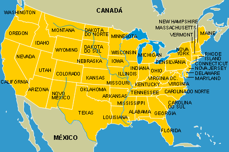 Mapa Estados Unidos