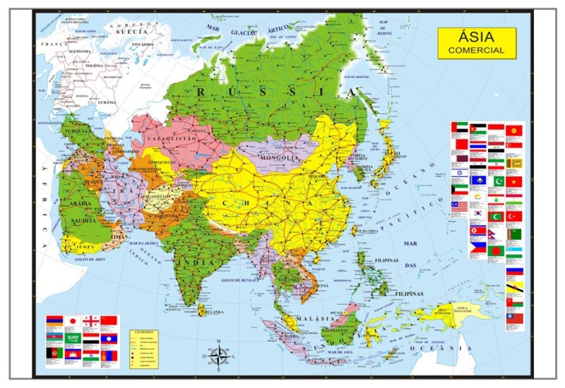 Mapa da ÁsiaMinuto Ligado
