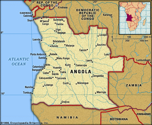 mapa da angola