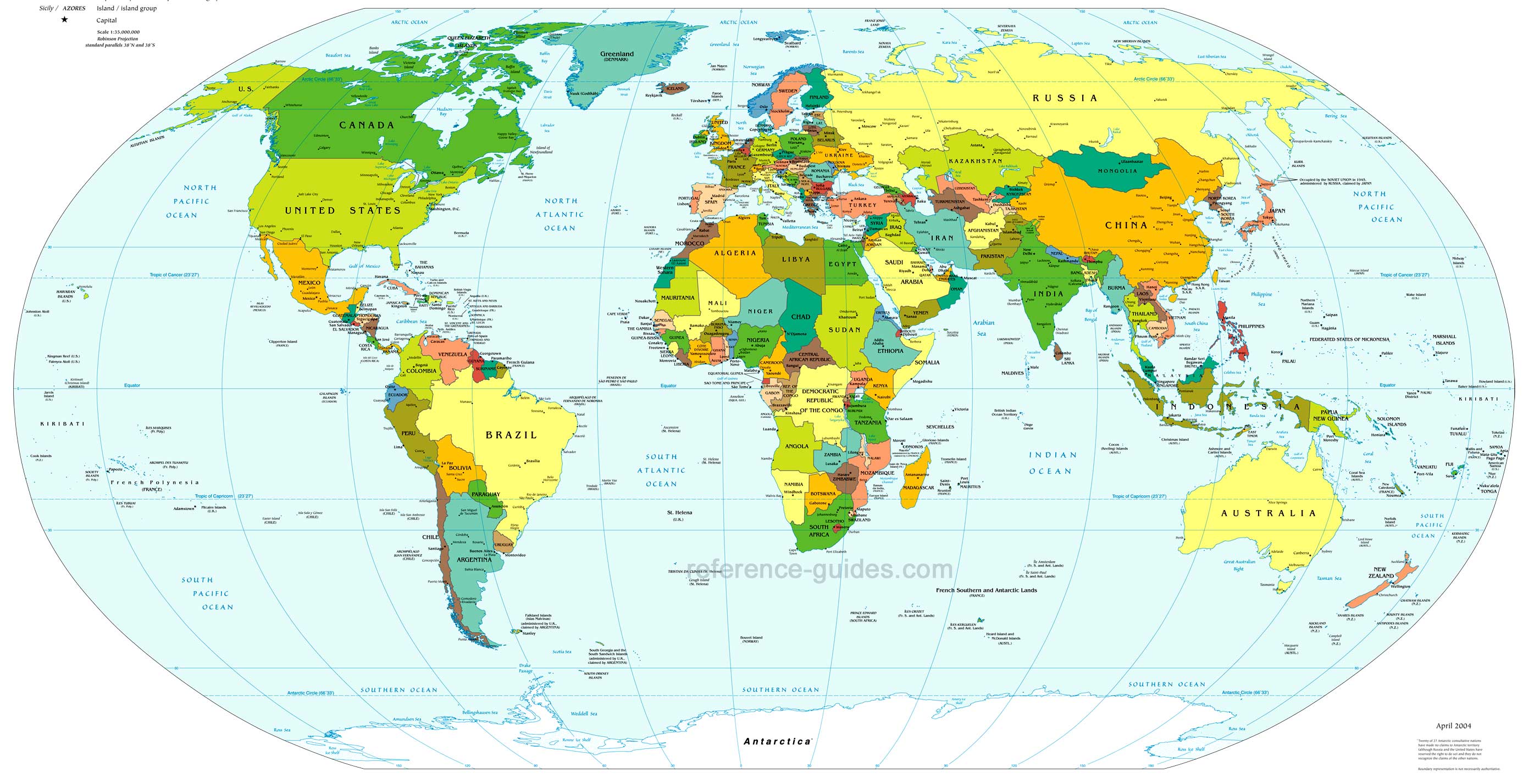 mapa mundi politico