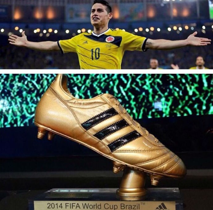 Chuteira de Ouro Copa 2014 – James Rodríguez (Colômbia)