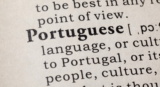 Fake Dictionary, Dictionary definition of the word Portuguese. including key descriptive words.