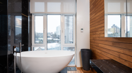 Design sustentável em banheiras impacto e inovação | Foto de banheiro com banheira | Banheiras Bom Banho
