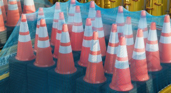 Cones de sinalização